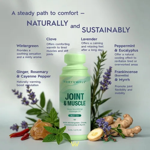 Vista 9 de Aceite Nutritivo Profundo para Articulaciones y Músculos en Roll-On – No Graso, 100% Natural con Aceites Esenciales: Gaulteria, Menta, Incienso
