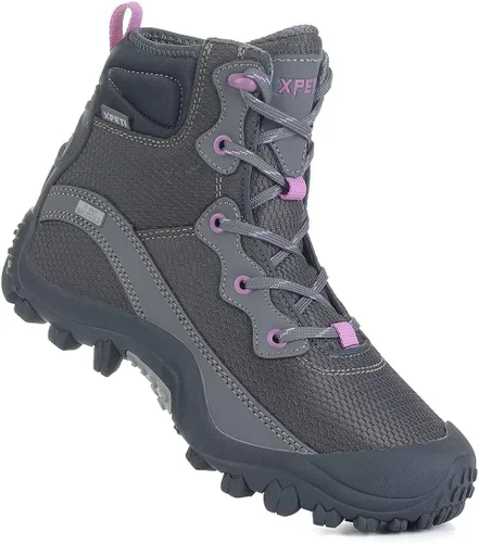 Vista 3 de Skenary Dimo Botas de senderismo para mujer, zapatos de caminar impermeables mediados