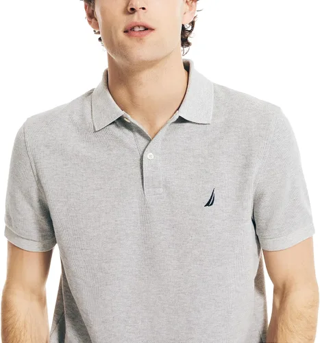 Vista 25 de Nautica playera polo clásica de mangas cortas, color sólido, para hombre