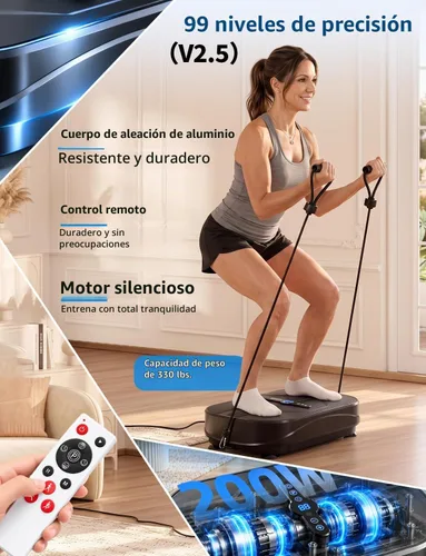 Vista 2 de Máquina del ejercicio de la placa de la vibración del cuerpo entero, placa Negro
