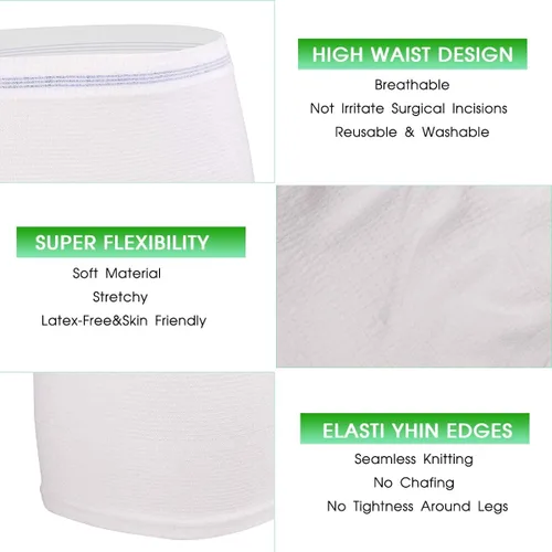 Vista 4 de Mesh Underwear Postpartum 8 Count Disposable Postpartum Underwear Hospital Mesh Panties for Post C-Section, Maternity Briefs
