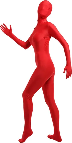 Vista 2 de Cosplay.fm Mono de elastano Zentai de color sólido para mujer, disfraz de cosplay