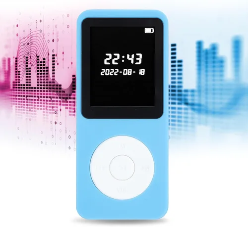 Vista 3 de Reproductor de MP3, pantalla LCD de 1.77 pulgadas Bluetooth 5.0 reproductor de música para niños, altavoz integrado, reproductor de música portátil