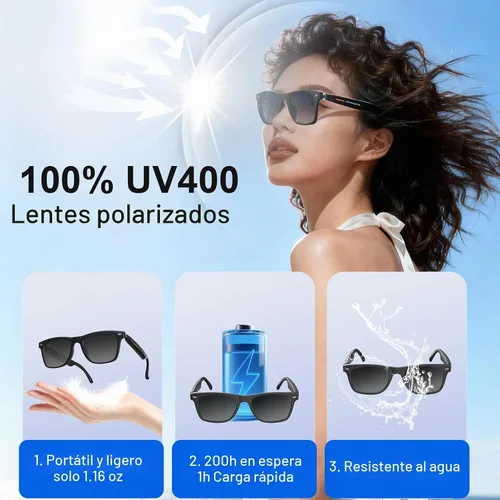 Vista 3 de Gafas inteligentes de traducción AI - 164 idiomas en tiempo real