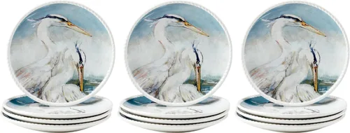 Vista 7 de Certified International Shorebirds - Platos de vajilla de 11 pulgadas, multicolor, grandes, juego de 4