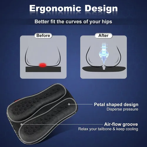 Vista 5 de Cojín Plegable de Gel para Asiento Trasero de Motocicleta de Pasajero, Estructura de Panal 3D Absorción de Impactos y Transpirable Almohadilla