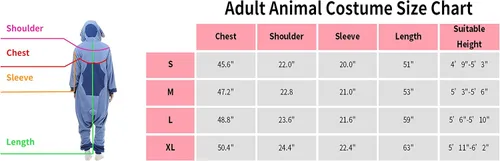 Vista 4 de OGU' DEAL Pijama unisex para adultos, ropa de dormir con diseño de animales para disfraz de fiesta de Halloween, traje diario de dibujos animados