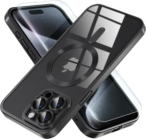 Vista 59 de Misea Funda magnética para iPhone 14 compatible con MagSafe [nunca amarillenta] [protección contra caídas de grado militar] protector completo