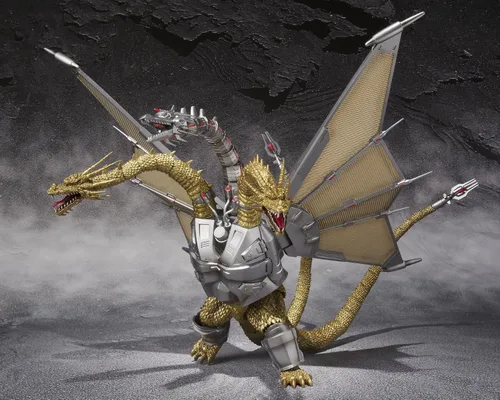 Vista 5 de Bandai Tamashii Nations SH MonsterArts Figura de acción de Mecha King Ghidorah "Godzilla