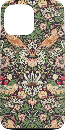 Vista 24 de Funda con diseño Art Nouveau para iPhone 16, diseño de ladrón de fresas William Morris