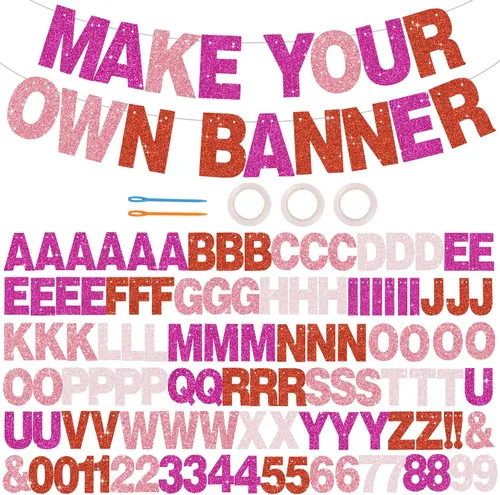 Vista 51 de 116 piezas de letras de la A a la Z DIY Banner personalizado Colorido