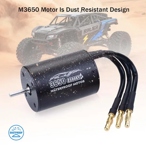 Vista 3 de SurpassHobby 3650 2300KV 0.125 in eje de alta velocidad impermeable motor para la mayoría de vehículos RC escala 1:10 camión actualización piezas