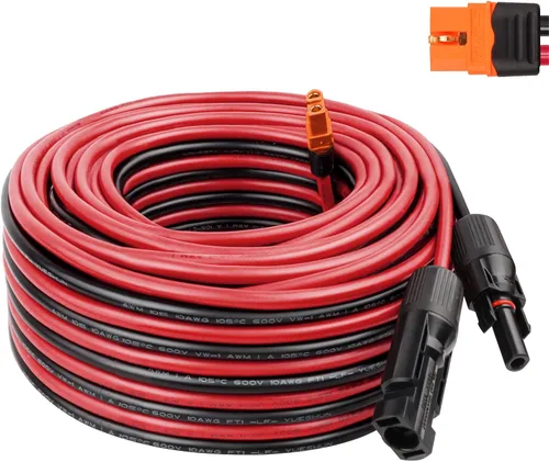 Vista 8 de MOOKEERF Cable solar a XT60i – 2 piezas de panel solar de 2 pies a XT60i adaptador adaptador cable de extensión para estación de energía portátil