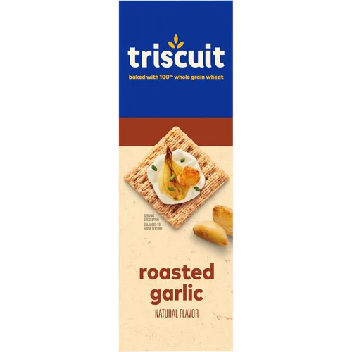 Vista 17 de Triscuit galletas de trigo integral de grano entero con sabor a ajo tostado, 6 cajas de 8.5 onzas cada una