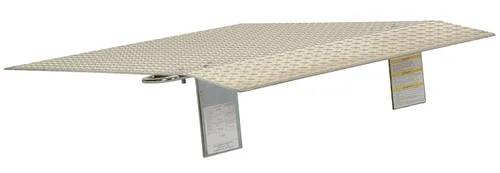 Vista 4 de Vestil A-3648 Placa de muelle para carretilla de mano, aluminio, 500-lb. Capacidad, 48" de largo, 36" de ancho utilizable, 1/4" de grosor