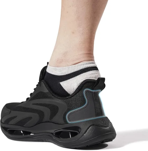 Vista 6 de LARNMERN Zapatillas de deporte con punta de acero para hombre, zapatos de seguridad de trabajo, zapatos ligeros Infinity PRO Series