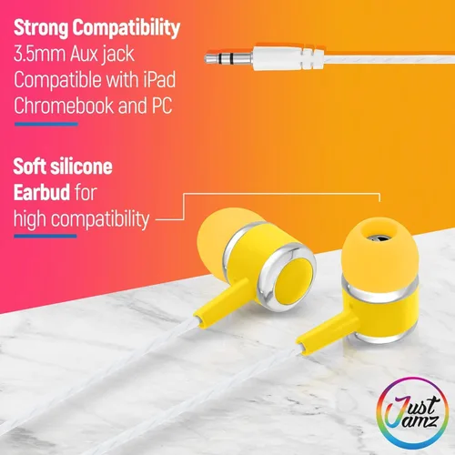 Vista 5 de Paquete de 100 auriculares Marbles a granel, auriculares multicolor Chromebook para el aula