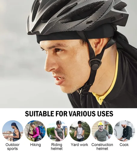Vista 7 de MELASA Cooling Do Rags - Forro para casco de calavera, bandanas para hombres, correr, ciclismo, motocicleta
