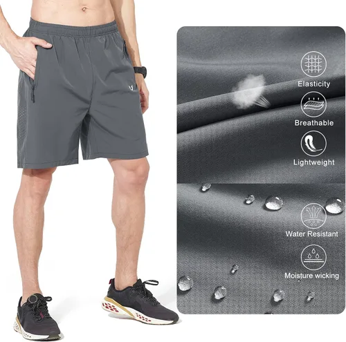 Vista 5 de NORTHYARD - Pantalones cortos deportivos para correr para hombres, ligeros, de secado rápido, 7, 5 o 9 pulgadas, para senderismo, deportes, gimnasio