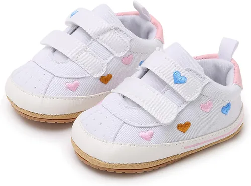 Vista 8 de SOFMUO Zapatos deportivos para bebés, niños y niñas, de piel sintética, antideslizantes, suela de goma suave, botines de vestir para niños pequeños
