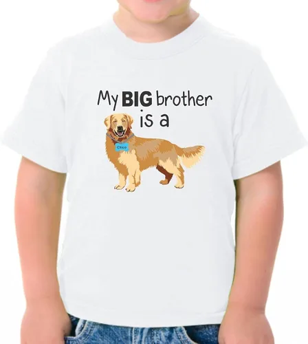 Vista 3 de My Big Brother is a Golden Retriever - Body para bebé unisex