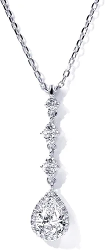 Vista 10 de TIANYU GEMS Collar con colgante de moissanita amarilla de 2 quilates para mujer, plata de ley chapada en oro amarillo de 18 quilates, pera amarilla