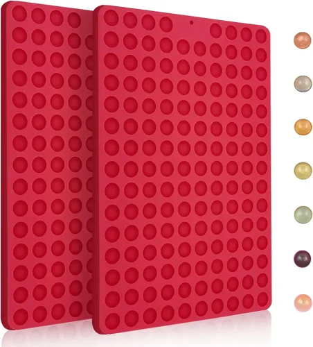 Vista 8 de 2 moldes de silicona para caramelos de bolas de goma de 188 cavidades, para fútbol, baloncesto, béisbol, rugby, para chocolate, fondant, dulces
