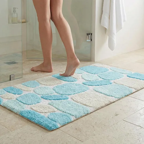 Vista 2 de THE BEER VALLEY Alfombra de baño antideslizante de 24 x 60 pulgadas, suave y absorbente, alfombra de baño grande antideslizante para suelos