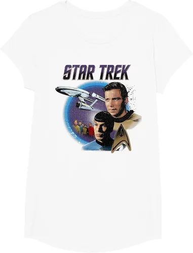 Vista 69 de Star Trek Original Series Vintage Enterprise T-Shirt Baby Blue