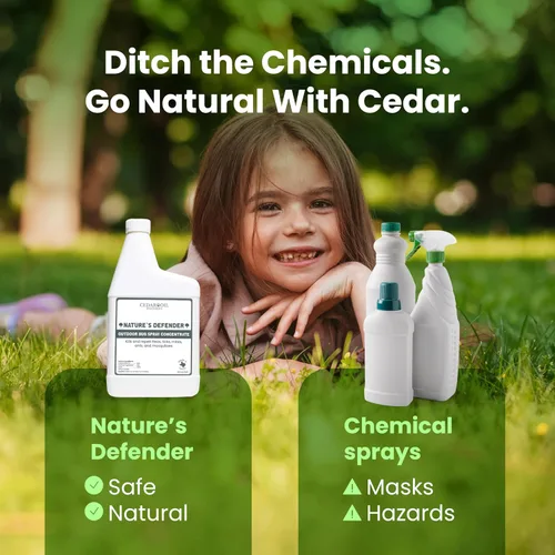 Vista 6 de Nature's Defender - Concentrado de césped y jardín, control de plagas totalmente natural para espacios al aire libre, fabricado con aceite de madera