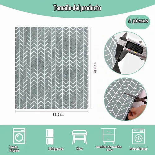 Vista 4 de Actvty Fundas para Lavadora y Secadora para la Parte Superior, 2 Piezas 25.6'' x 23.6'' Alfombrilla Protectora Superior para Lavadora y Secadora