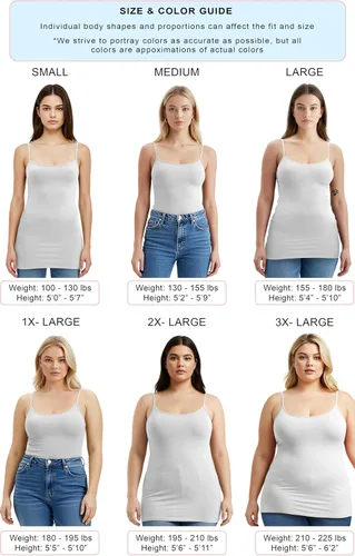 Vista 3 de Emmalise Camisola larga casual básica para mujer, con tirantes ajustables, top en capas
