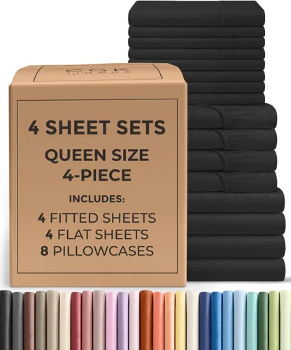 Vista 107 de Pack of 2, Twin Size 3 Piece Sheet Set - Breathable & Cooling - White