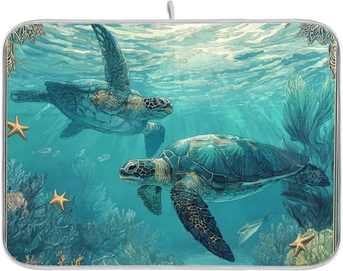 Vista 8 de Tapete de secado de platos para encimera de cocina, tapete de secado de platos, tapete escurridor de platos, almohadilla de microfibra absorbente