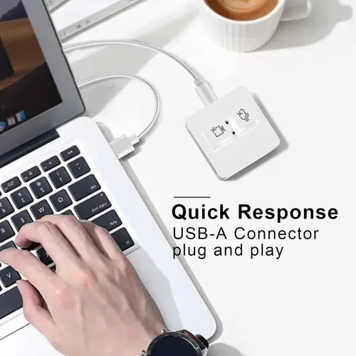 Vista 5 de Botón de silencio de reunión USB compatible con el botón de silencio de Microsoft Teams (sistema macOS)