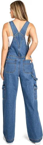 Vista 3 de Mono de mezclilla estilo chino estilo retro de los años 90