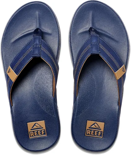 Vista 9 de Reef Chanclas Cushion Phantom para hombre, Azul marinoMarrón claro