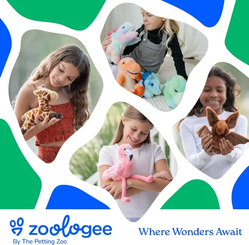 Vista 6 de The Petting Zoo Dinosaurio Triceratops - Peluche de peluche, regalos para niños, animales de dinosaurio Scoopz, juguete de peluche de dinosaurio