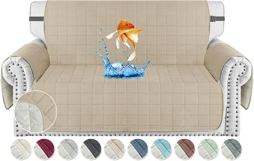 Vista 16 de MAXIJIN Fundas impermeables para sofá de 3 cojines, aptas para mascotas, fundas acolchadas para sofá de 69 pulgadas, lavables, protector de sofá