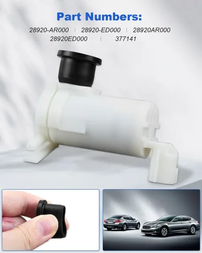 Vista 5 de Bomba de líquido para limpiaparabrisas apta para Nissan 350Z 370Z GT-R 350Z Maxima Versa, compatible con Infiniti G25 G35 G37 M35 M35h M37 M45 M45