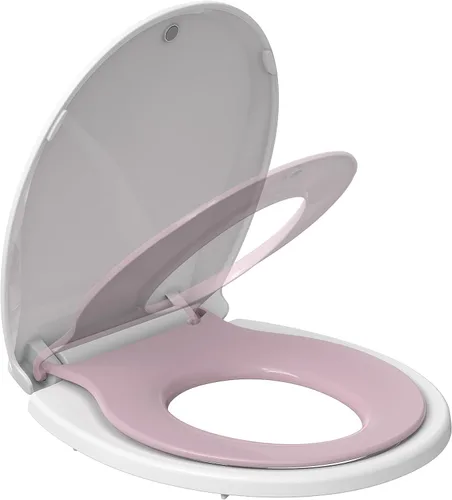 Vista 9 de Asiento de inodoro redondo con cierre suave y lento, asiento de inodoro redondo duradero, nunca se afloja, fácil de limpiar e instalar, asiento
