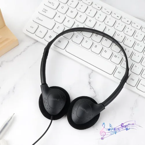 Vista 7 de 50 Pack Bulk Classroom Headphones for Students Kids School Wholesale On-Ear Headphones Class Set with 3.5mm Jack for Chromebook Laptop PC Computer