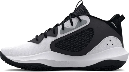 Vista 6 de Under Armour Lockdown 6 - Tenis de baloncesto unisex para adultos, Negro, marrón, blanco o gris