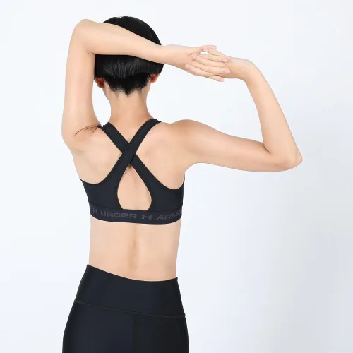 Vista 4 de Under Armour - Sujetador deportivo de medio impacto, con espalda cruzada, para mujer