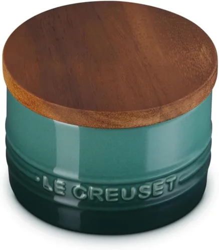 Vista 21 de Le Creuset Signature Salero y Recipiente de Almacenamiento con Tapa de Madera, 26 oz., Cerise
