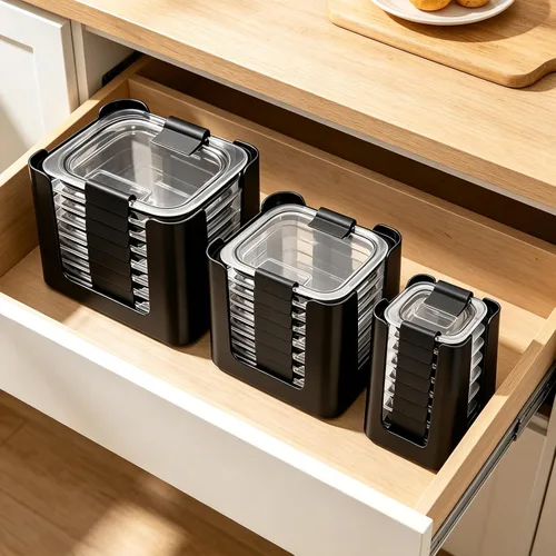 Vista 6 de Organizador de tapa de contenedor de almacenamiento de alimentos para tapas