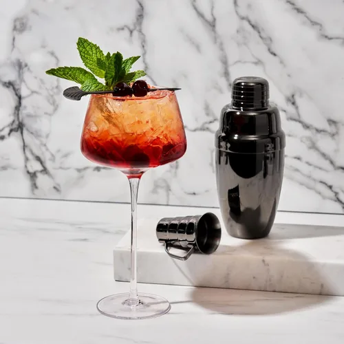 Vista 4 de Viski Vasos de cóctel con tallo en ángulo para Aperol Spritz, Campari Spritz, tónico, cócteles clásicos, elegantes vasos de cristal de tallo largo