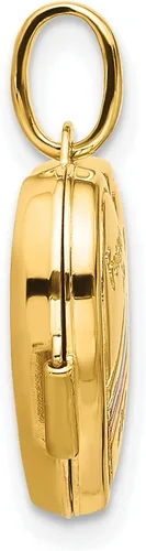 Vista 2 de Medallón de corazón en oro amarillo de 14 k, 0.591 in, 0.827 in x 0.591 in, Metal