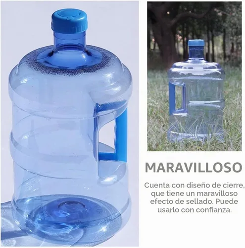 Vista 6 de Luxshiny Botella de agua de 3 galones de 5 litros con asa para picnic al aire libre, senderismo, coche