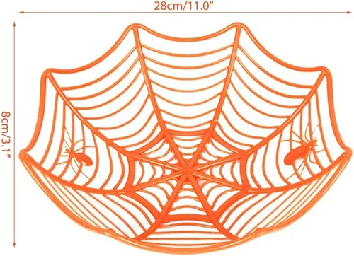 Vista 6 de Ochine Cesta de tela de araña de Halloween, cuencos y decoraciones